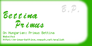 bettina primus business card